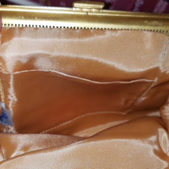 Vintage 1930's Whiting & Davis Gold Mesh Rhinestone Ruffle Evening Bag - Picture 11 of 13